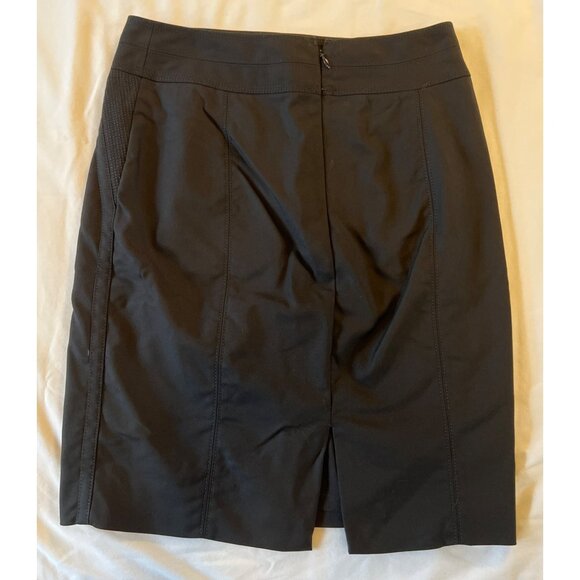 White House Black Market Black Skirt Size 4 Perfect Form Stretch Waist 30" Lengt - Picture 2 of 4